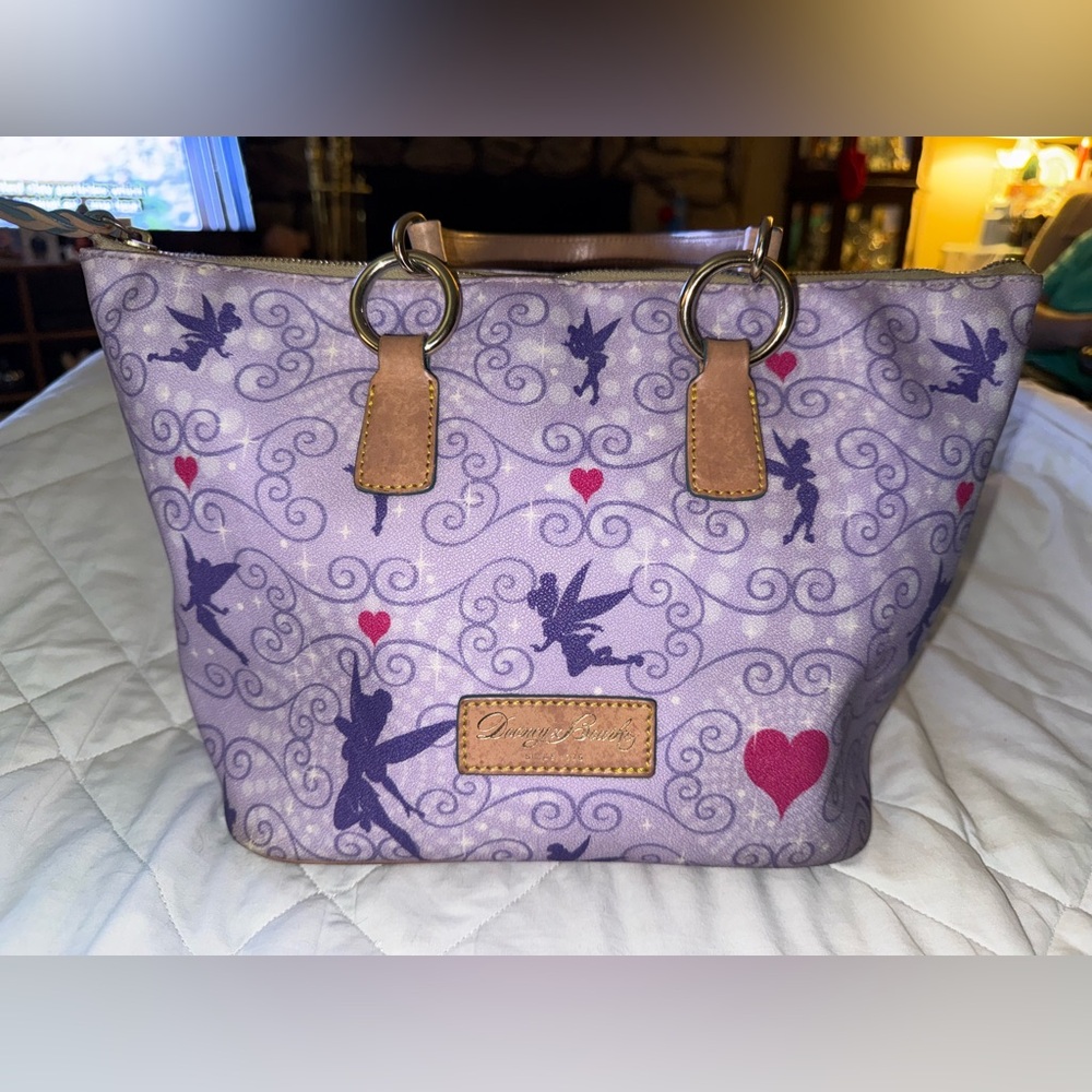 Dooney & Bourke Disney Tinkerbell 2013 Purple Marathon Tote Bag